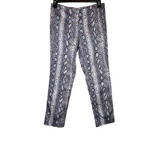 MICHAEL KORS Snake Print Cropped Pants In Browns Size 8